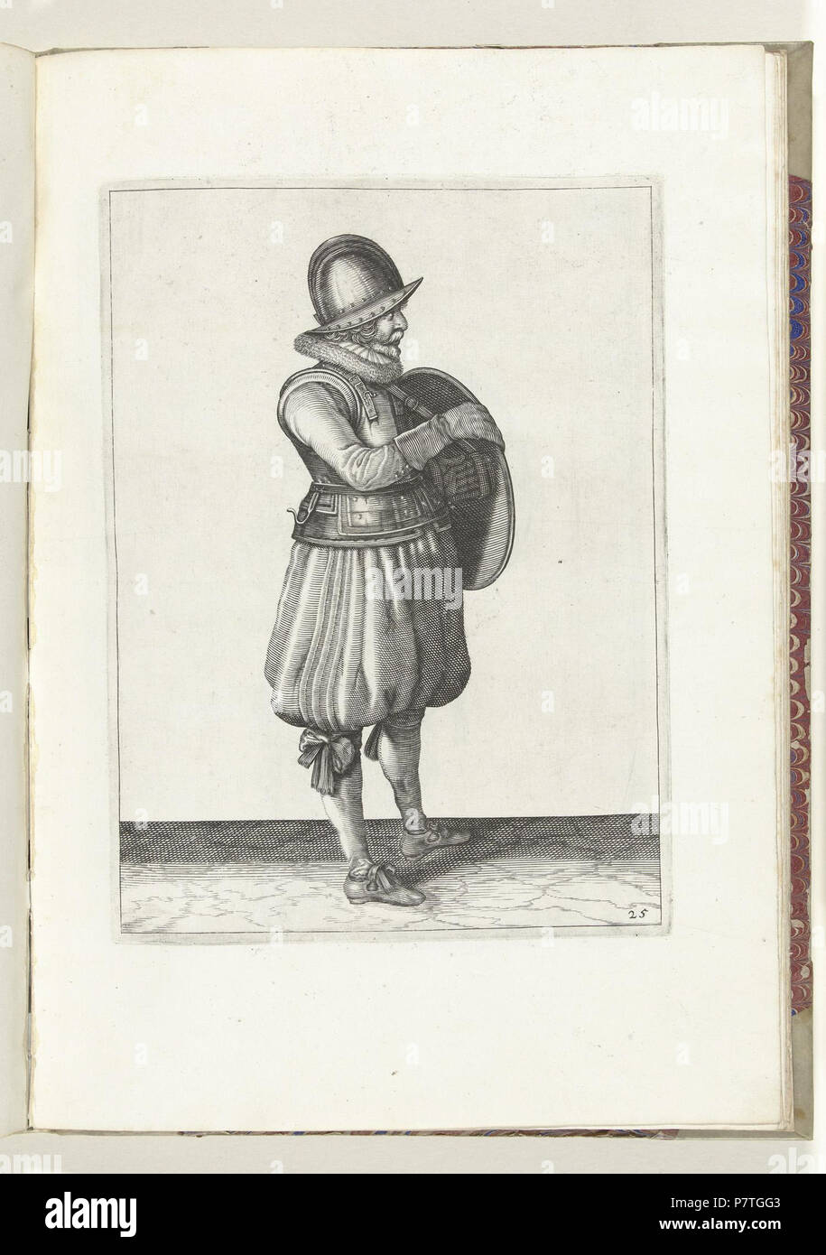 Englisch: Buchillustrationen von 'Nassausche wapen-handelinge, van schilt, Spione, rappier, ende Targe'. Zwischen 1611 und 1618 2 025 (schwertkämpfer) Buchillustrationen von Nassausche wapen-handelinge, van schilt, Spione, rappier, ende Targe Stockfoto