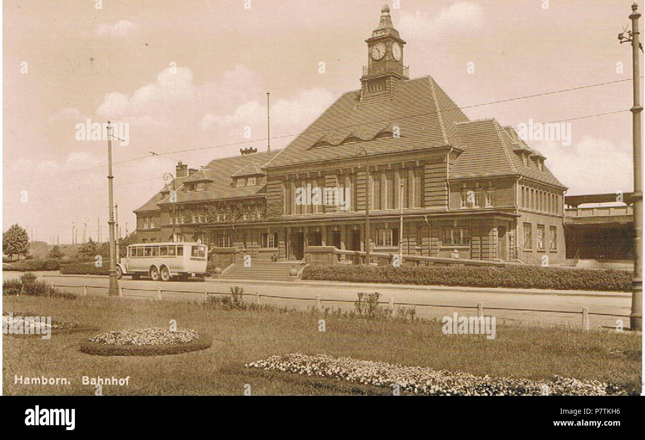 Bahnhof Duisburg-Hamborn 32 Bahnhof Duisburg-Hamborn (vor 1914) Stockfoto