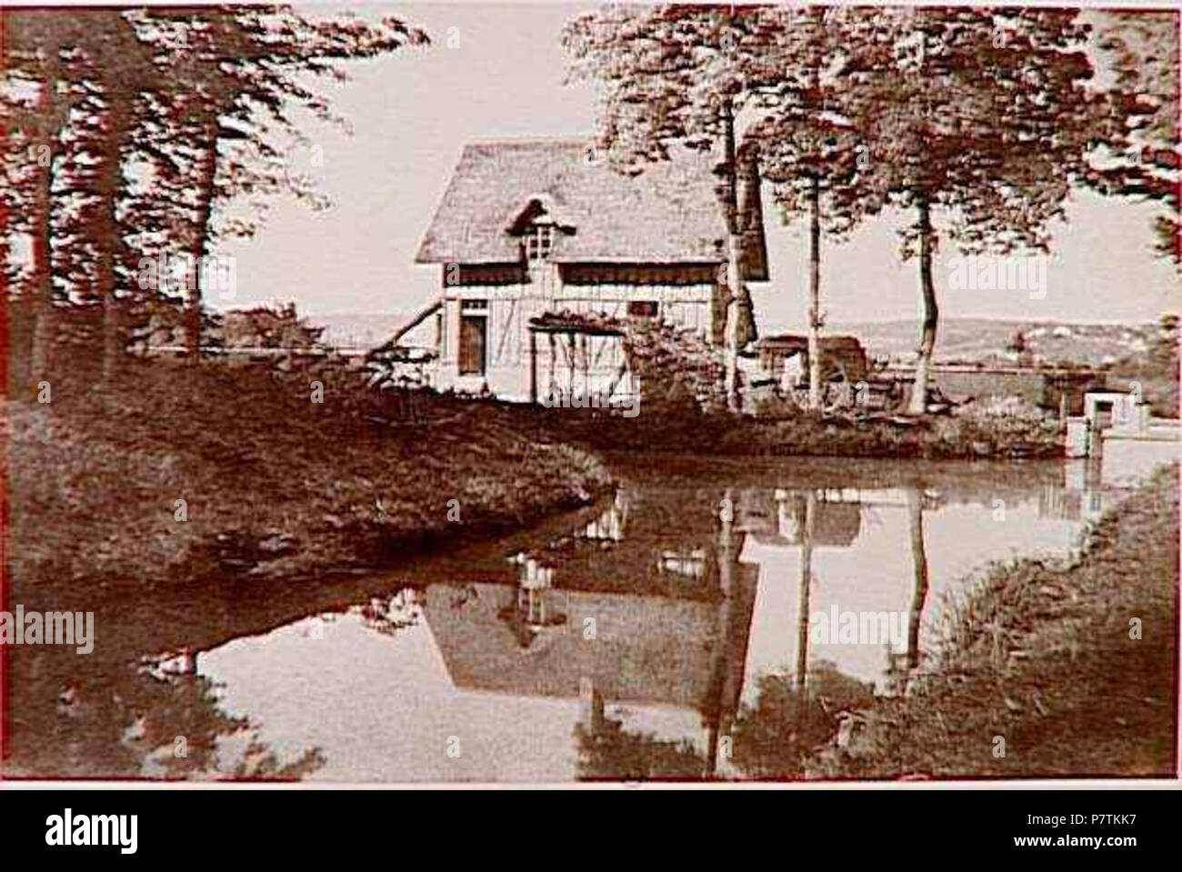 Englisch: Moulin ein Enghien-les-Bains (Seine-et-Oise, Frankreich). 1855 32 Baldus Enghien Stockfoto
