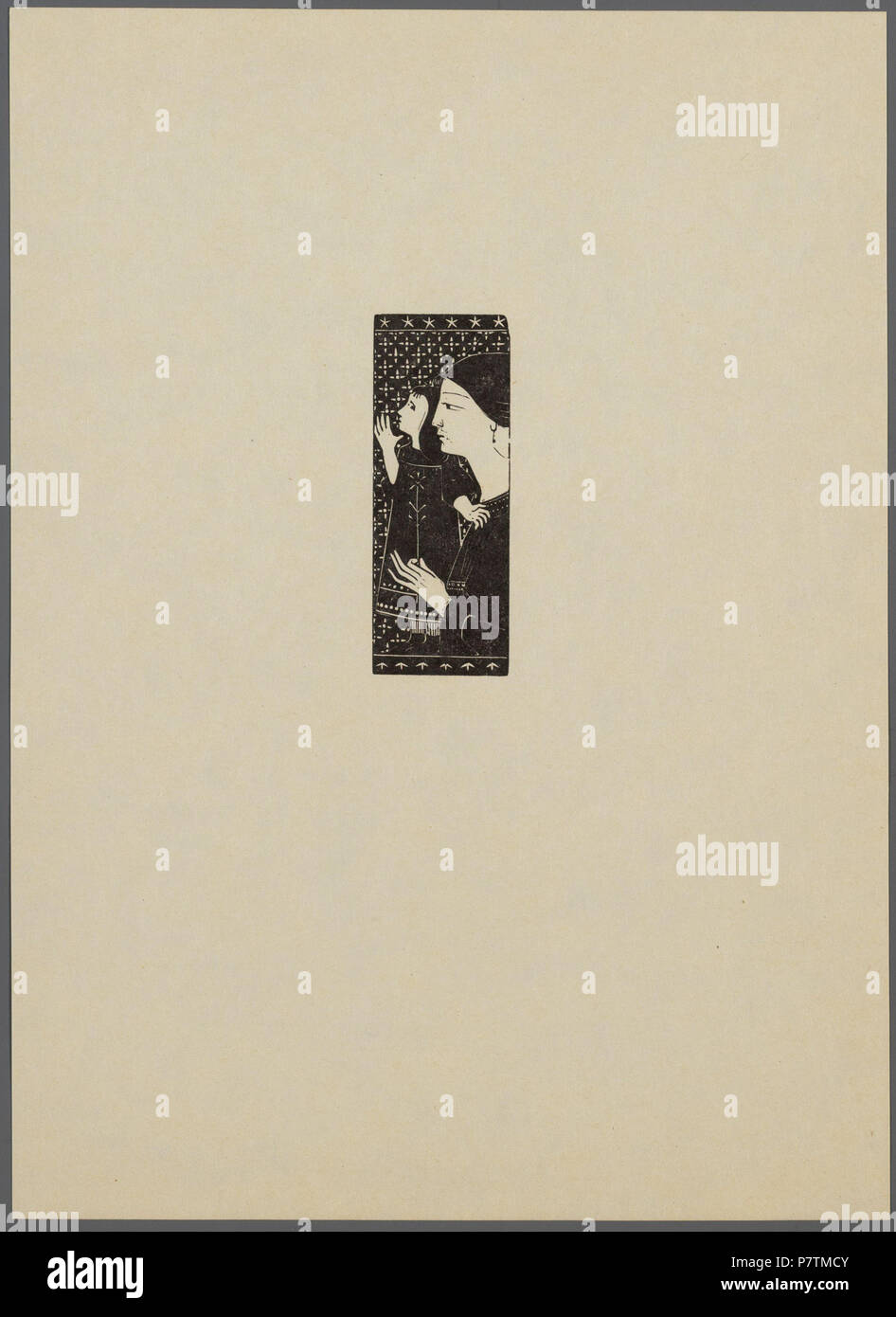 Deutsch: Beschreibung Moeder de Art Houtsnede uit Het losbladig Album e K.P.C. houtsneden van de Basel', uitgegeven door S.L. Van Looy, Amsterdam, 1925. Documenttype prent Vervaardiger Basel, Karel Pieter Cornelis, de (1869-1923) Collectie Collectie Stadsarchief Amsterdam: tekeningen en prenten Datering 1925 Inventarissen Http://archief.amsterdam/archief/10097/10005922 Afbeeldingsbestand 010054000012 025. 1925 35 Basel, Karel Pieter Cornelis, de (1869-1923), Afb 010054000012 025 Stockfoto