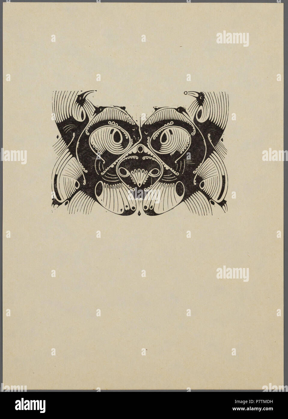 Deutsch: Beschreibung Sluitstuk van een uit Het gedrukte Prospekt Houtsnede losbladig Album e K.P.C. houtsneden van de Basel', uitgegeven door S.L. Van Looy, Amsterdam, 1925. Documenttype prent Vervaardiger Basel, Karel Pieter Cornelis, de (1869-1923) Collectie Collectie Stadsarchief Amsterdam: tekeningen en prenten Datering 1925 Inventarissen Http://archief.amsterdam/archief/10097/10005922 Afbeeldingsbestand 010054000012 040. 1925 35 Basel, Karel Pieter Cornelis, de (1869-1923), Afb 010054000012 040 Stockfoto