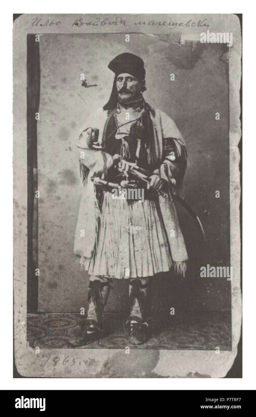 :. ,, 1867. Englisch: Ilyo Voivoda. Foto von Anastas Karastoyanov, Belgrad, 1867. 1867 203 Ilyo Voyvoda Stockfoto