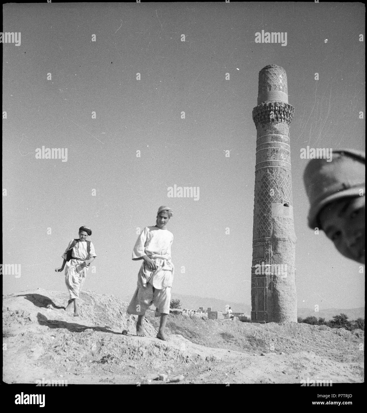 In Afghanistan, in Herat: musalla-komplex; Karteikarte: Minarette. Von 1939 bis 1940 64 CH-NB-Afghanistan, Herat - musalla-komplex - Annemarie Schwarzenbach - SLA-Schwarzenbach-A -5-19-167 Stockfoto