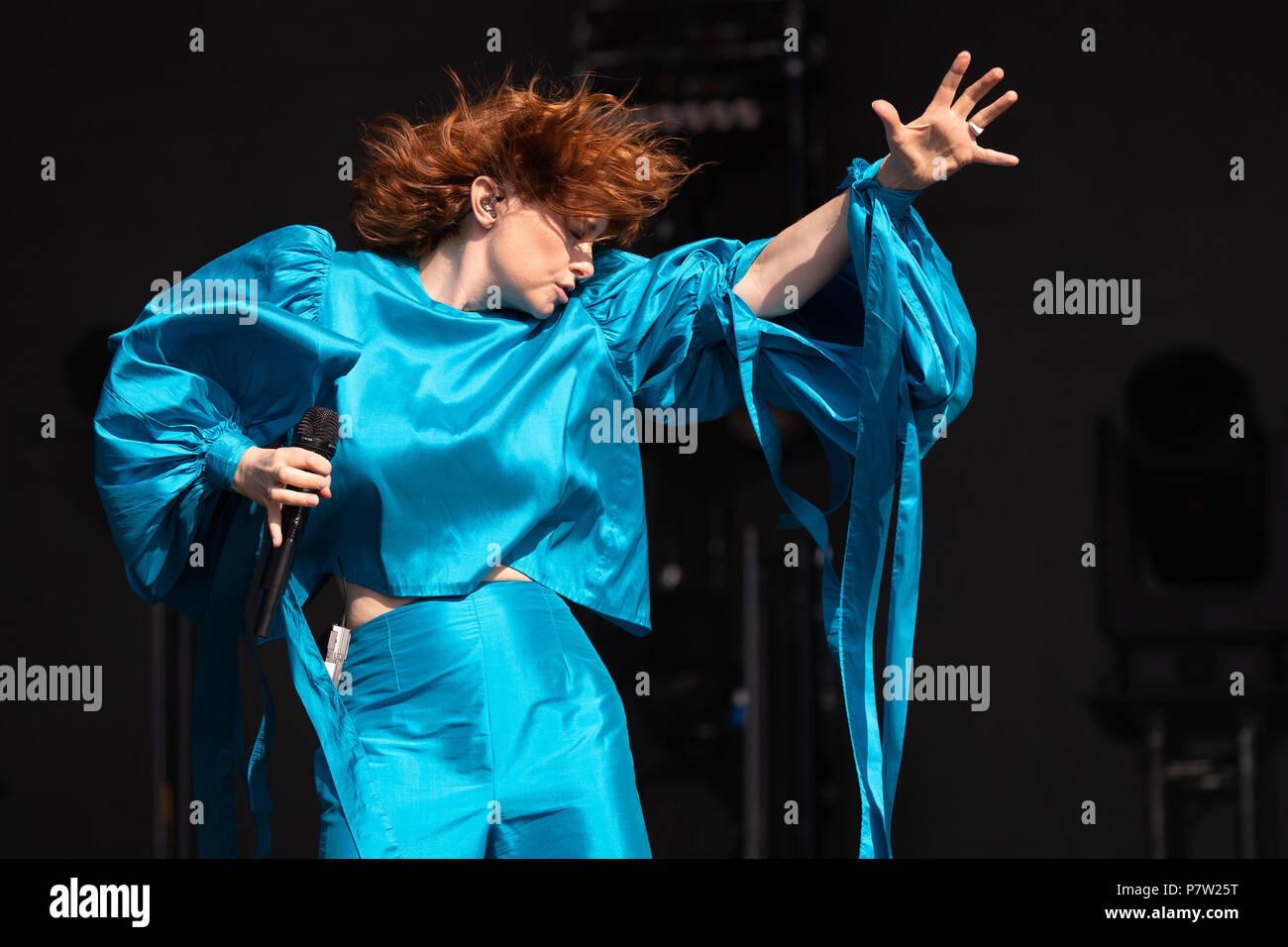 Hyde Park, UK. 7 Uhr Juli 2018 Hubert von Goisern auf Britische Sommerzeit, mit Alison Goldfrapp, Großbritannien. Hyde Park London durchführen. © / alamy Leben Nachrichten Stockfoto