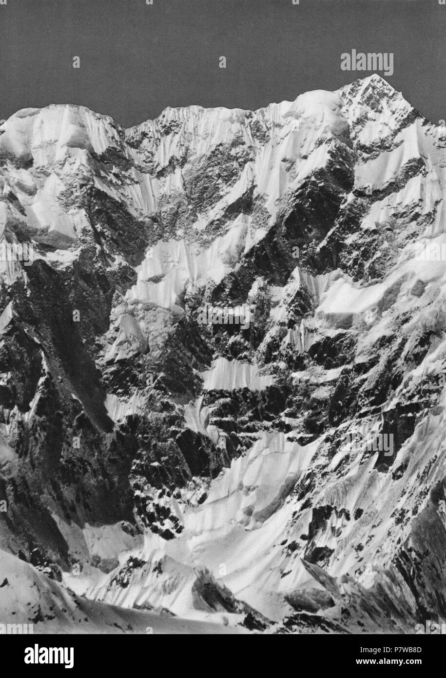37 plancheXXXVII. Le Kangchenjunga (8603 m), Vu du Glacier de Zemu; Foto de Vittorio Sella Stockfoto