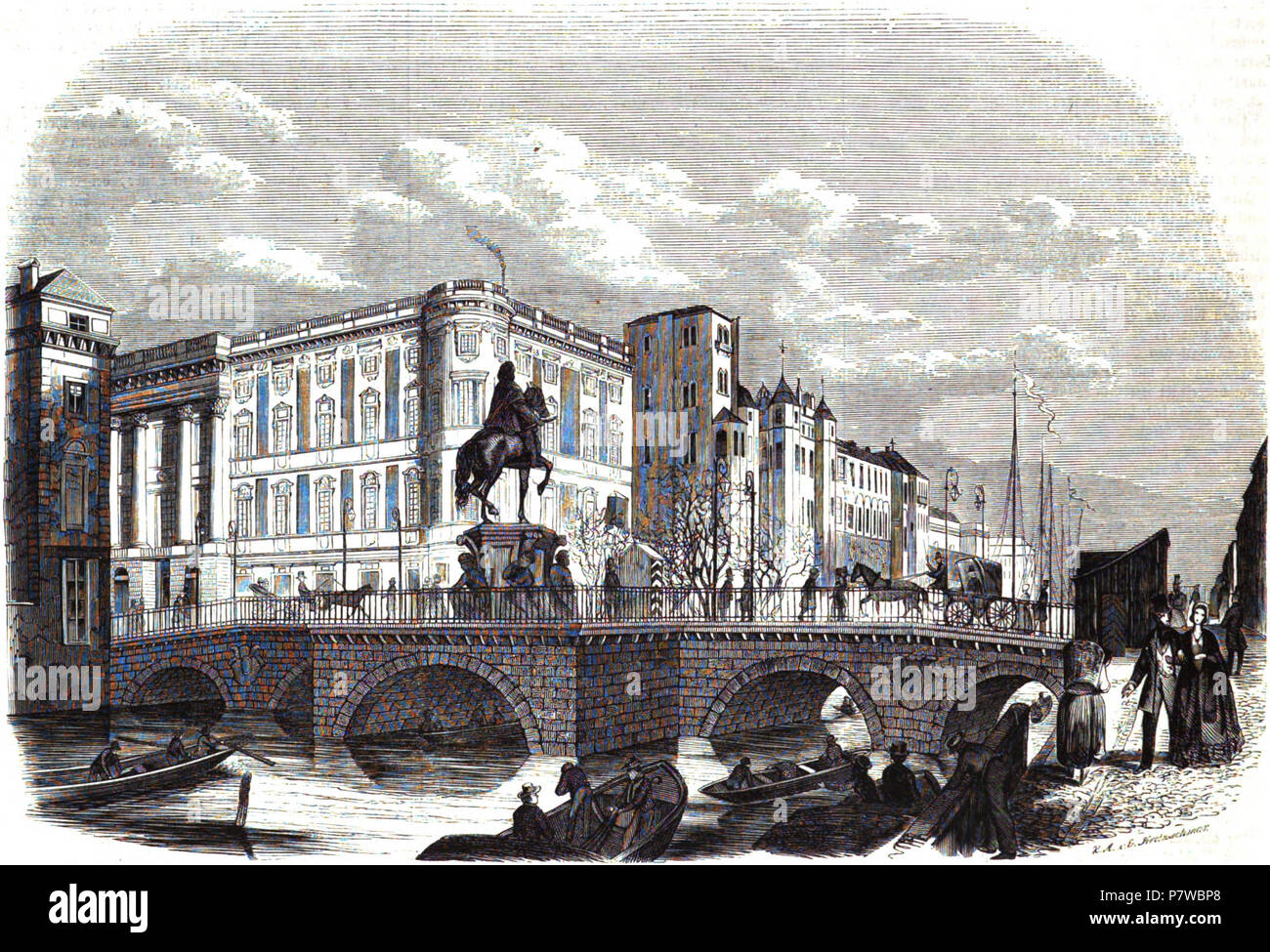 Deutsch: Das Stadtschloss in Berlin, 1847. 1847 41 Berliner Stadtschloss (IZ 8-260 E Kretzschmar) Stockfoto