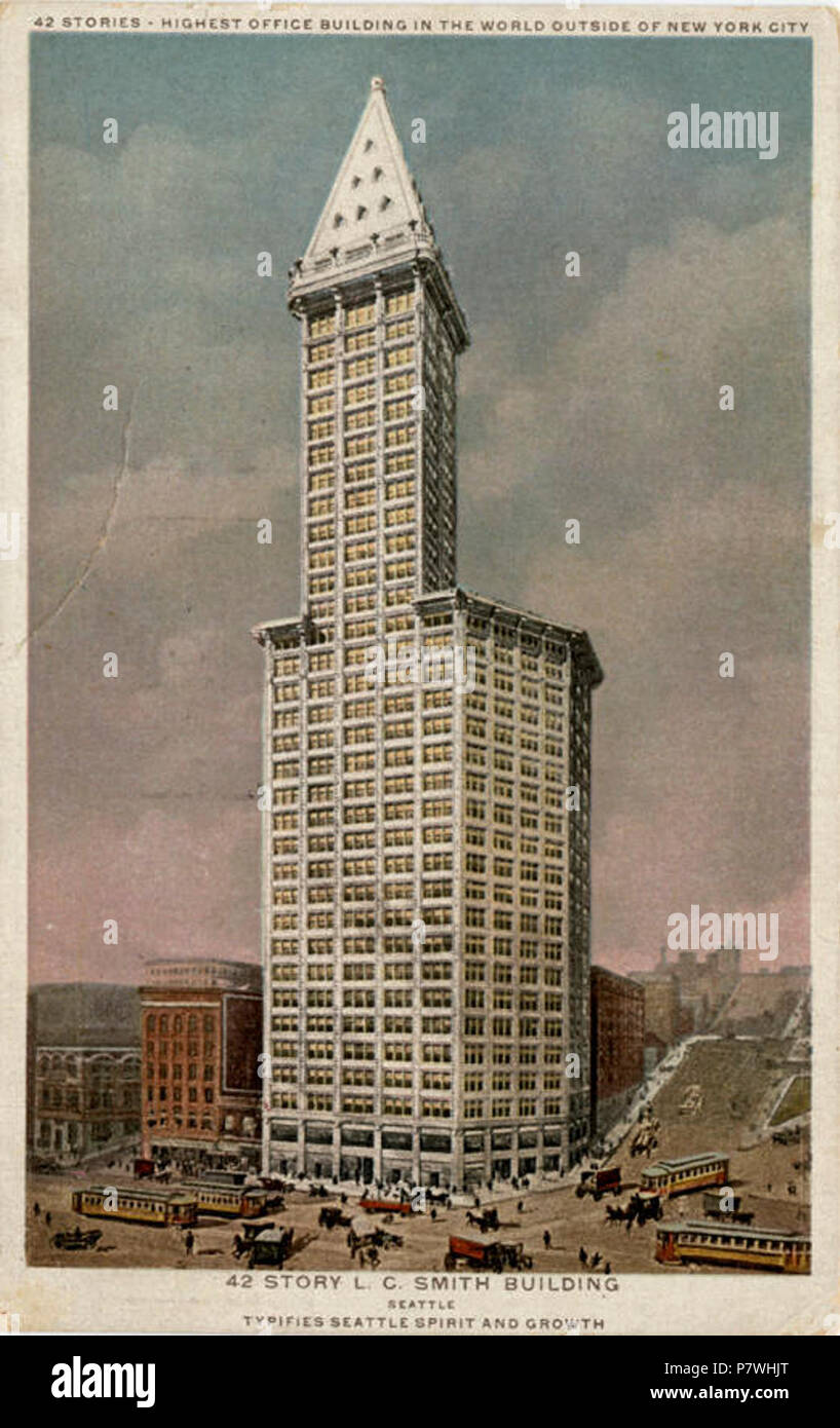 42 Geschichten Hochste Gebaude Der Welt Ausserhalb Von New York City 42 Geschichte L C Smith Gebaude Stockfotografie Alamy