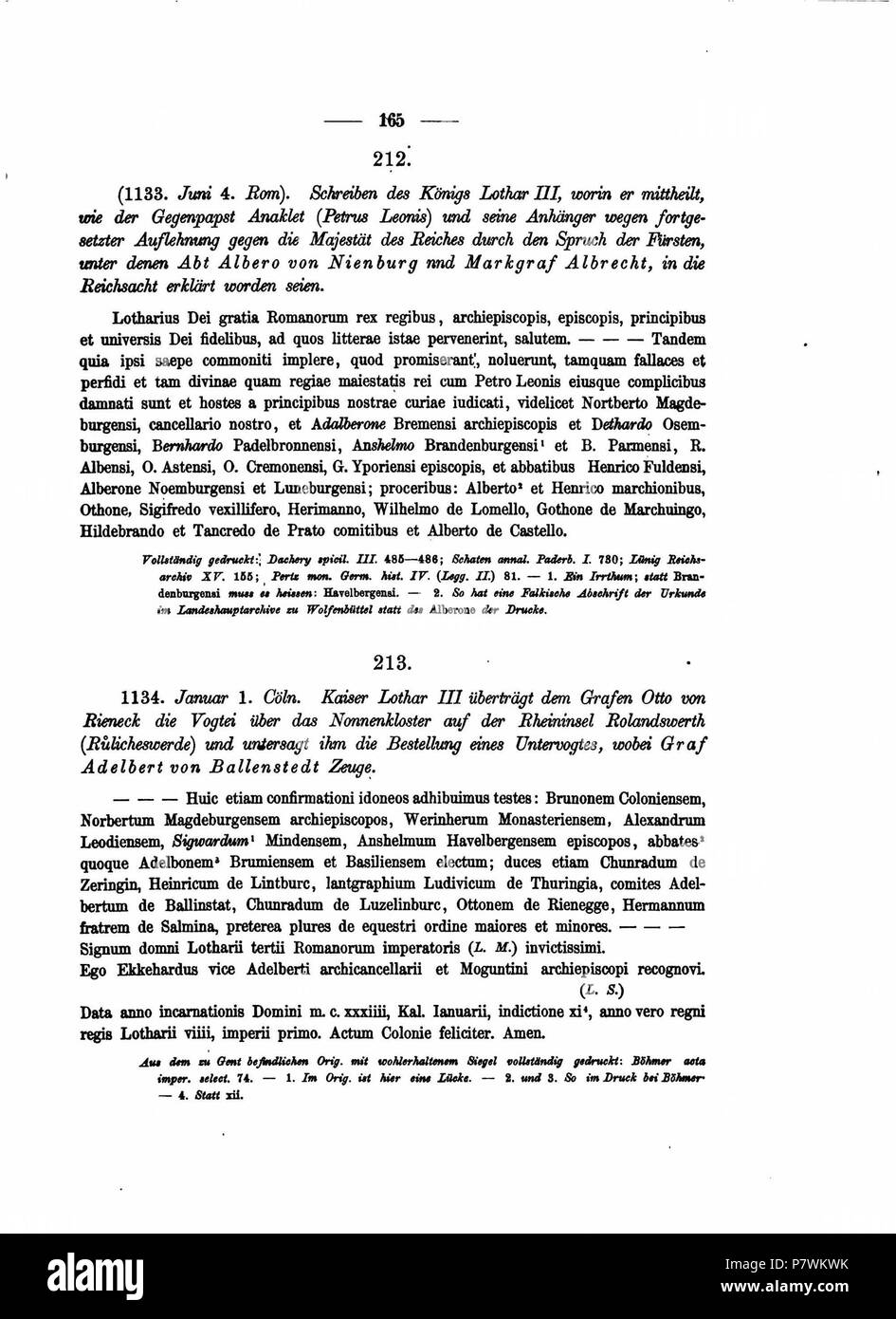 Codex diplomaticus anhaltinus, Band 1-2. 1869 104 DE CDA 1-2 163 Stockfoto