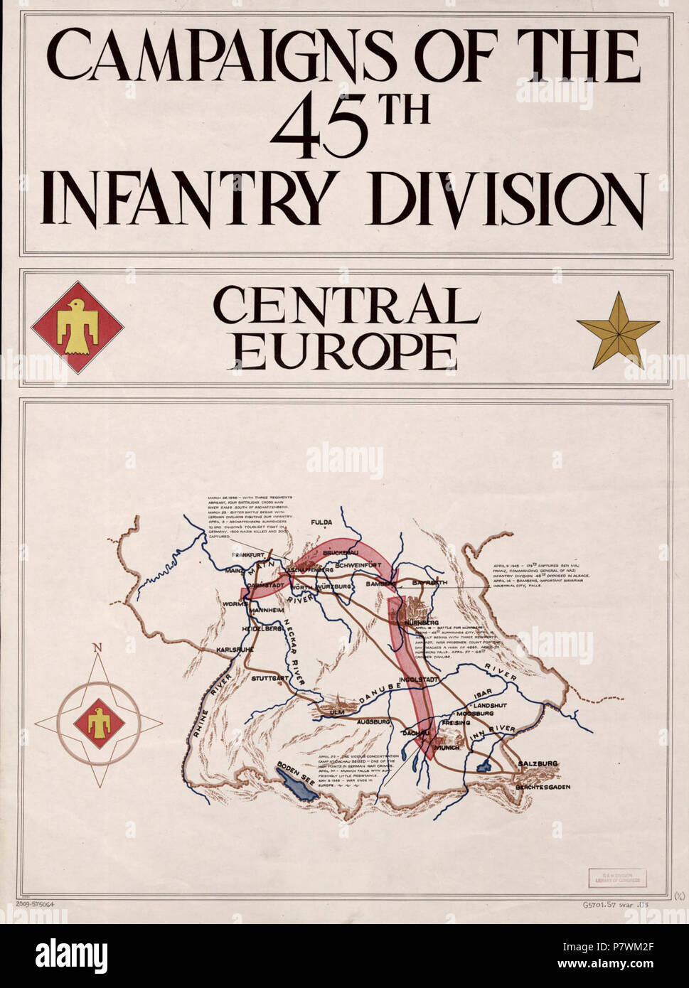 45Th Infantry Division Central Europe Kampagne. Stockfoto