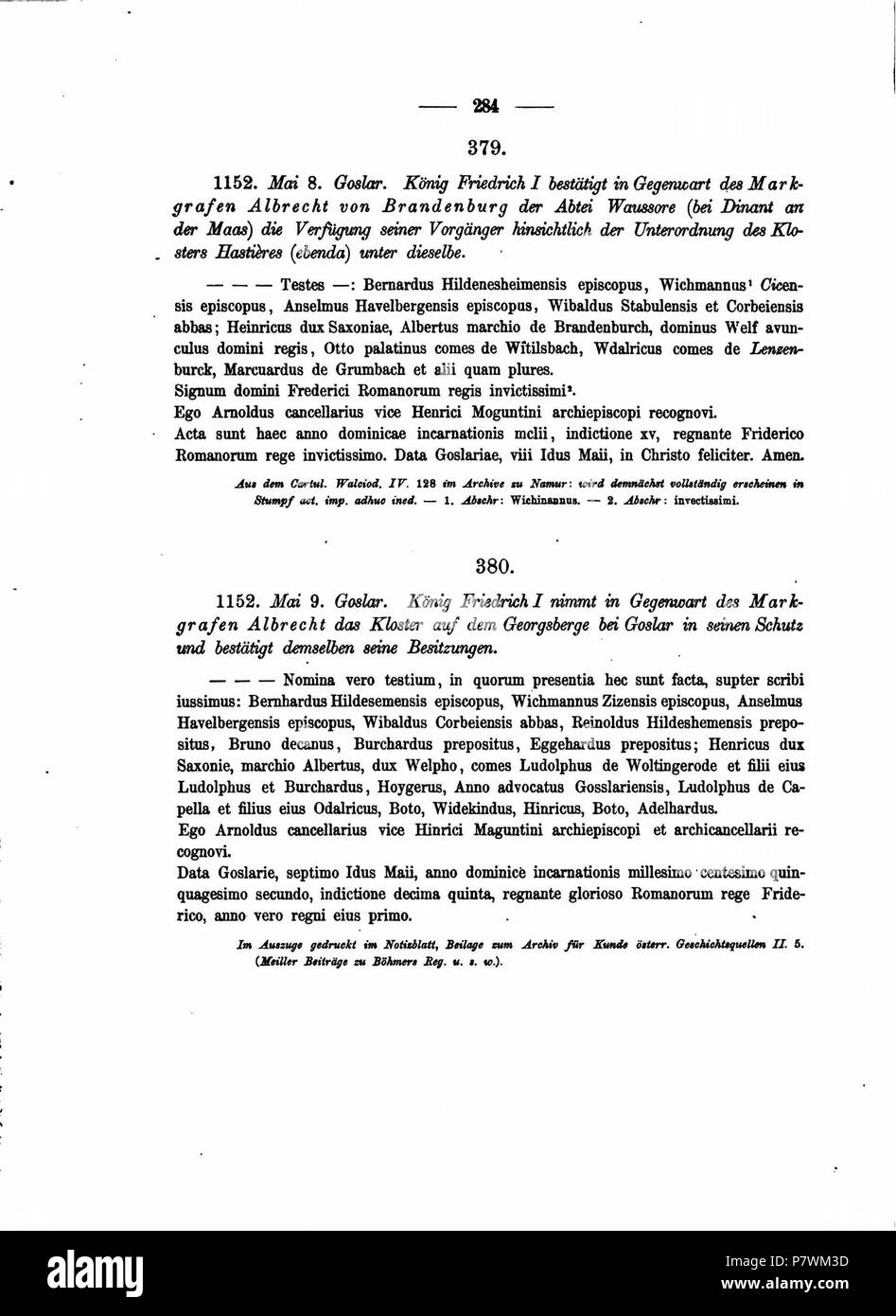 Codex diplomaticus anhaltinus, Band 1-2. 1869 105 DE CDA 1-2 282 Stockfoto