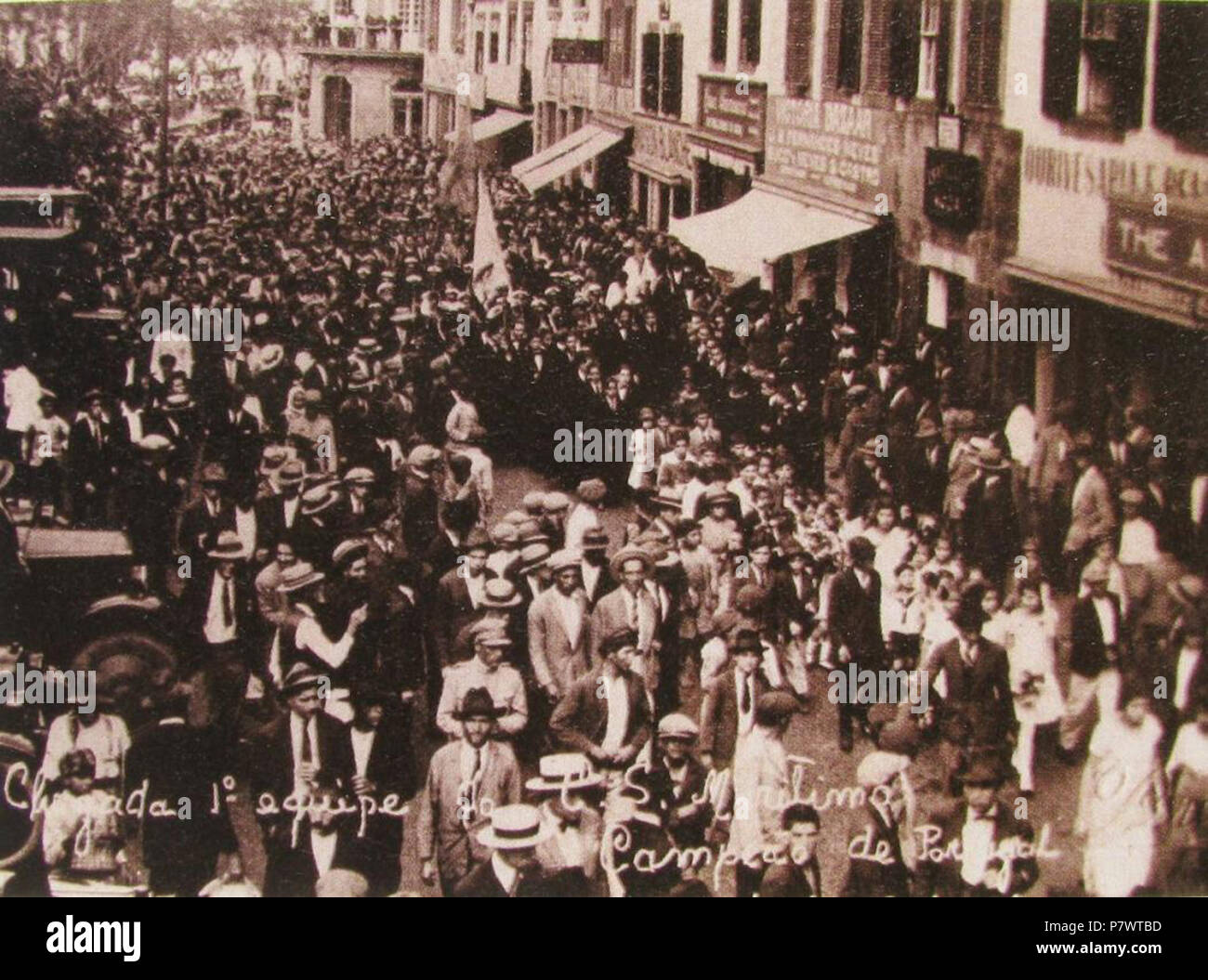 89 Chegada ao Funchal da Equipa tun Club Sport Marítimo, campeã de Portugal 1926 (3) Stockfoto