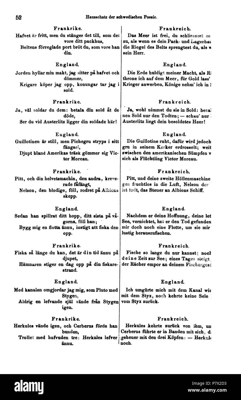 . Hausschatz der schwedischen Poesie Band 3 Gothische Schule sterben. Deutsch: Dies ist ein Scan des historischen Buches Deutsch: Dies ist ein Scan des historischen Dokument. N/A 125 De Hausschatz der schwedischen Poesie 052 Stockfoto