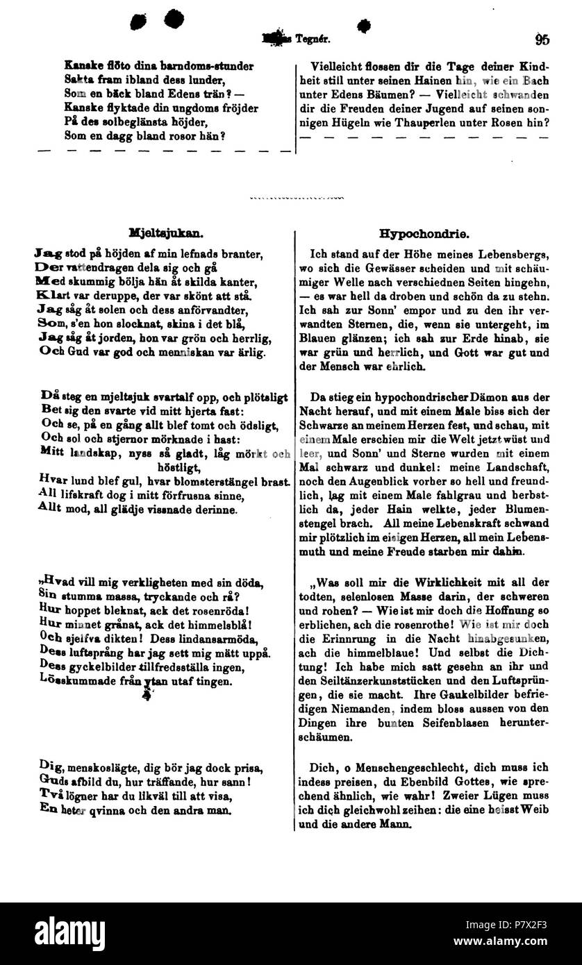 . Hausschatz der schwedischen Poesie Band 3 Gothische Schule sterben. Deutsch: Dies ist ein Scan des historischen Buches Deutsch: Dies ist ein Scan des historischen Dokument. N/A 125 De Hausschatz der schwedischen Poesie 095 Stockfoto