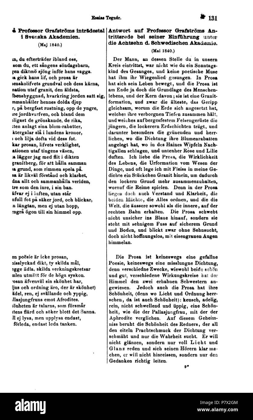 . Hausschatz der schwedischen Poesie Band 3 Gothische Schule sterben. Deutsch: Dies ist ein Scan des historischen Buches Deutsch: Dies ist ein Scan des historischen Dokument. N/A 126 De Hausschatz der schwedischen Poesie 131 Stockfoto