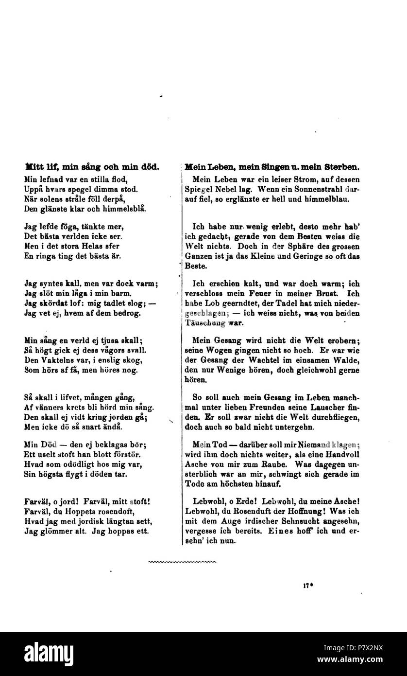. Hausschatz der schwedischen Poesie Band 3 Gothische Schule sterben. Deutsch: Dies ist ein Scan des historischen Buches Deutsch: Dies ist ein Scan des historischen Dokument. N/A 126 De Hausschatz der schwedischen Poesie 259 Stockfoto