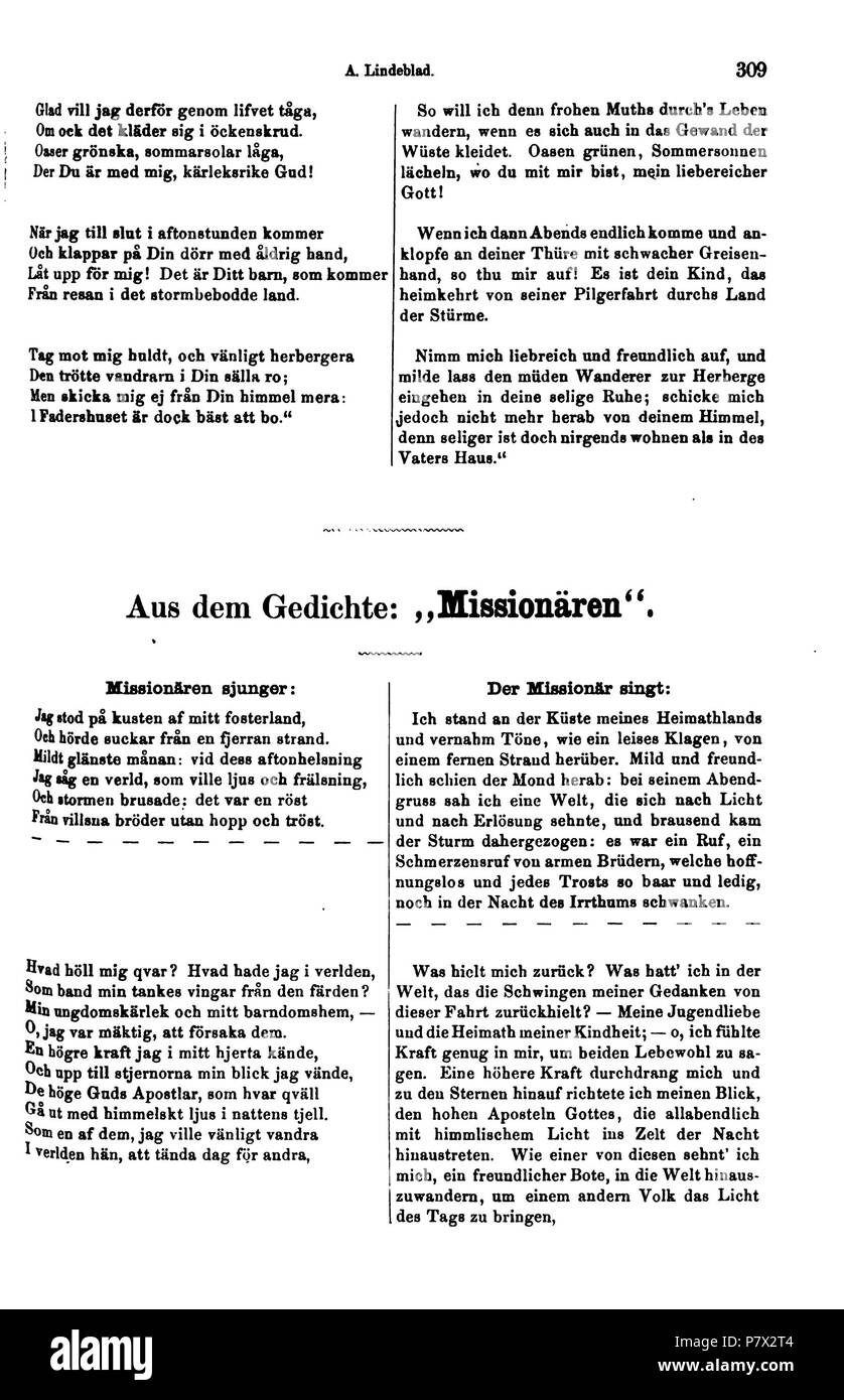 . Hausschatz der schwedischen Poesie Band 3 Gothische Schule sterben. Deutsch: Dies ist ein Scan des historischen Buches Deutsch: Dies ist ein Scan des historischen Dokument. N/A 126 De Hausschatz der schwedischen Poesie 309 Stockfoto