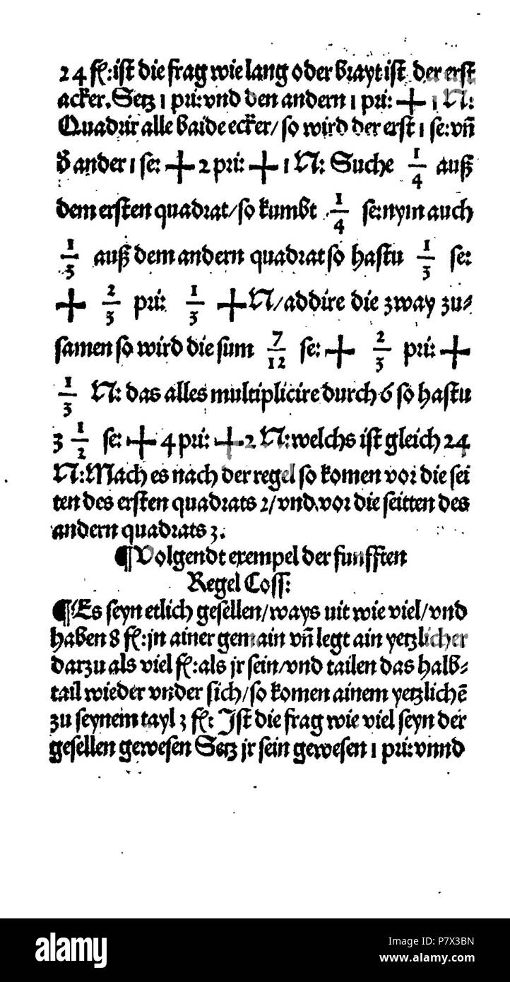 . Ayn Neue Kunstlich buech welches gar gewiss vnd behend lernet / Der gemainen Regel Demre/welschen praktisch/Regeln falsi vñ erlichë Regeln.... Deutsch: Dies ist ein Scan des historischen Buches Deutsch: Dies ist ein Scan des historischen Dokument. N/A 128 De Rechenbuch (Schreiber) 168 Stockfoto