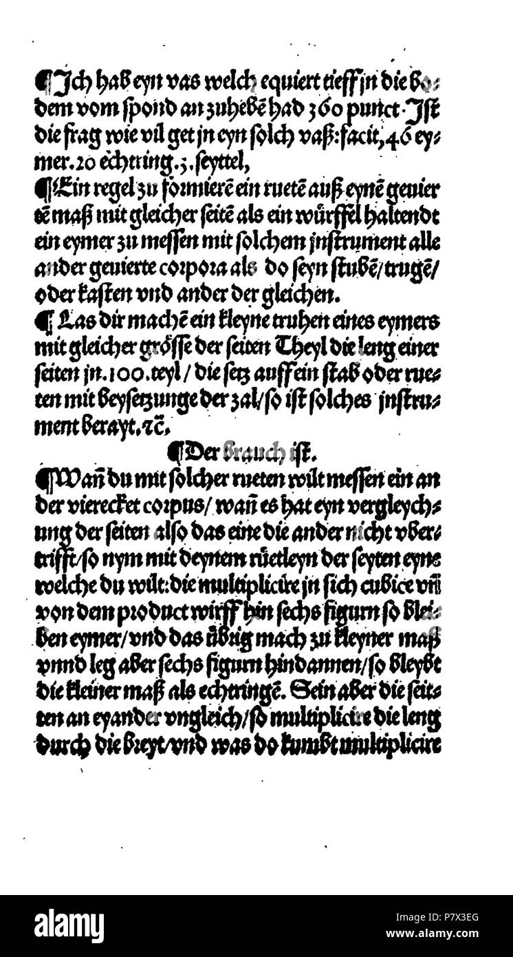 . Ayn Neue Kunstlich buech welches gar gewiss vnd behend lernet / Der gemainen Regel Demre/welschen praktisch/Regeln falsi vñ erlichë Regeln.... Deutsch: Dies ist ein Scan des historischen Buches Deutsch: Dies ist ein Scan des historischen Dokument. N/A 129 De Rechenbuch (Schreiber) 234 Stockfoto