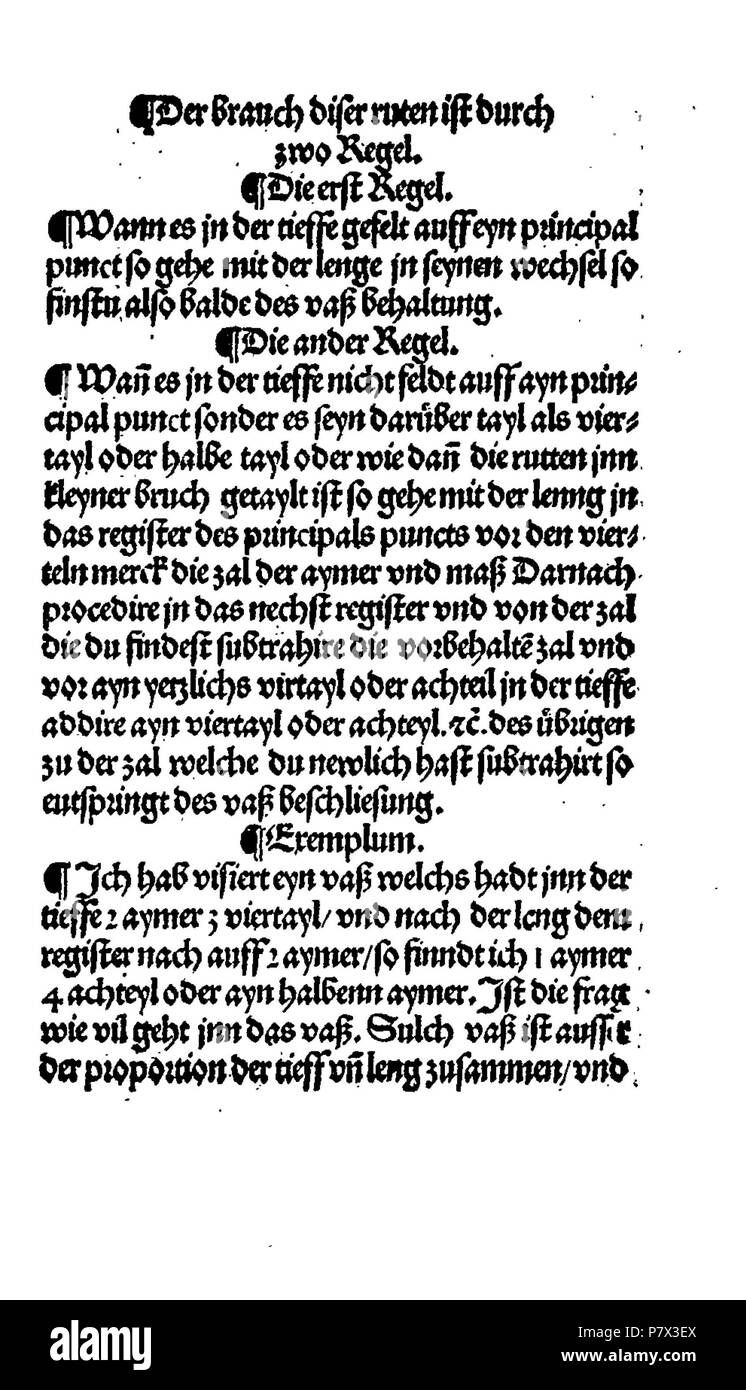 . Ayn Neue Kunstlich buech welches gar gewiss vnd behend lernet / Der gemainen Regel Demre/welschen praktisch/Regeln falsi vñ erlichë Regeln.... Deutsch: Dies ist ein Scan des historischen Buches Deutsch: Dies ist ein Scan des historischen Dokument. N/A 129 De Rechenbuch (Schreiber) 243 Stockfoto