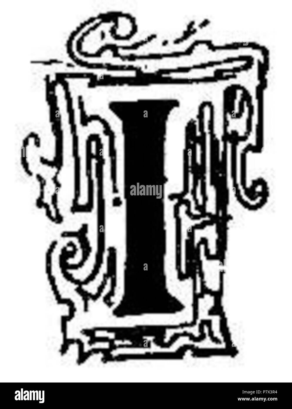 (Nach reusableart Anfrage gelöscht.). Datum unbekannt 130 Dekorative Buchstaben I Stockfoto