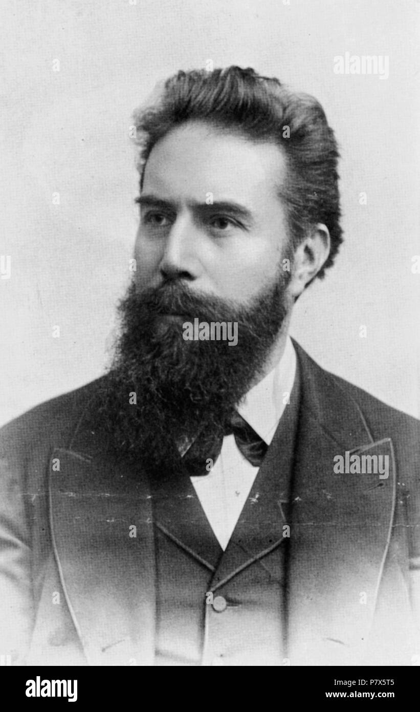 Nobelpreis für Physik 1901 150 ETH-BIB-Röntgen, Wilhelm Conrad (1845-1923) - 04693 Portrait-Portr Stockfoto