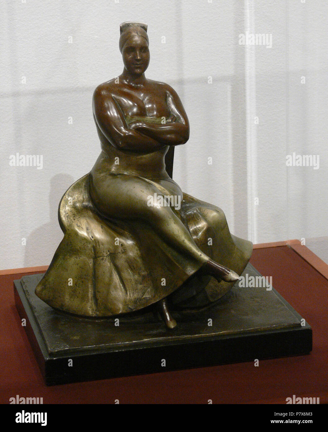 Frau sitzt, modelliert 1918, Bronze mit, vernickelt, Cast 1925 Amon Carter Museum, Fort Worth, Texas; 2007.8. Oktober 2009 168 Gaston Lachaise Frau Amon Carter Museum sitzen Stockfoto