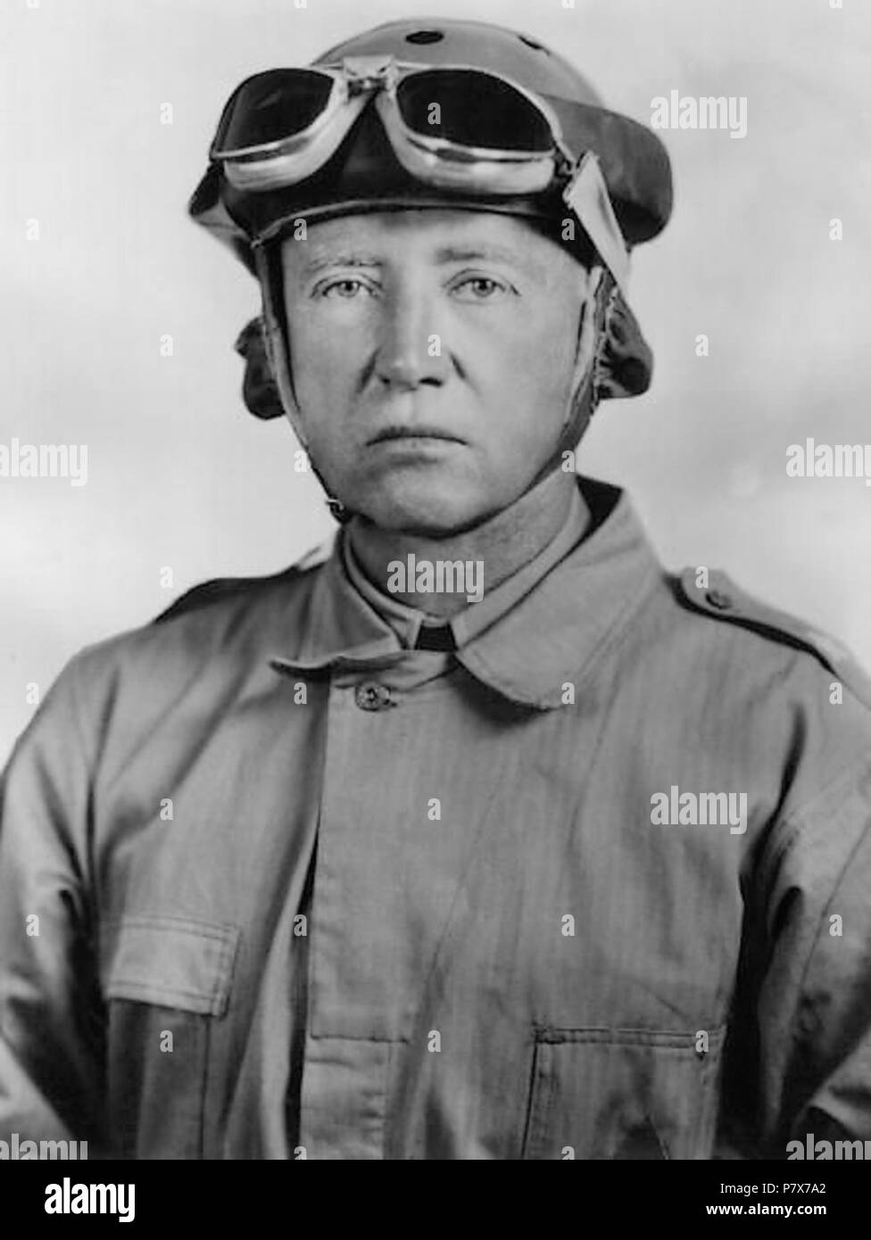 Englisch: Portrait von Patton im Tank Crew Gang. Datum unbekannt 171 George S. Patton 43 Stockfoto