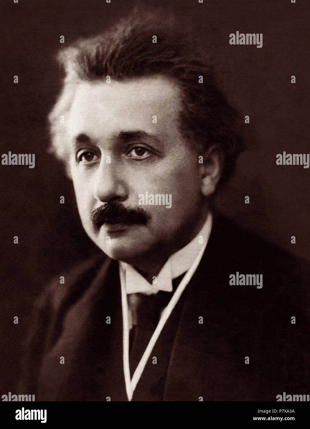 Albert Einstein Portrait von Henri Manuel (wahrscheinlich ab 30. März 1922 in Paris, Frankreich). Einstein erhielt den Nobelpreis für Physik im Jahr 1921. Stockfoto