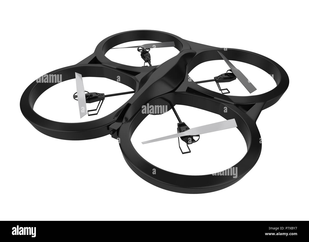 Quadcopter Drone isoliert Stockfoto