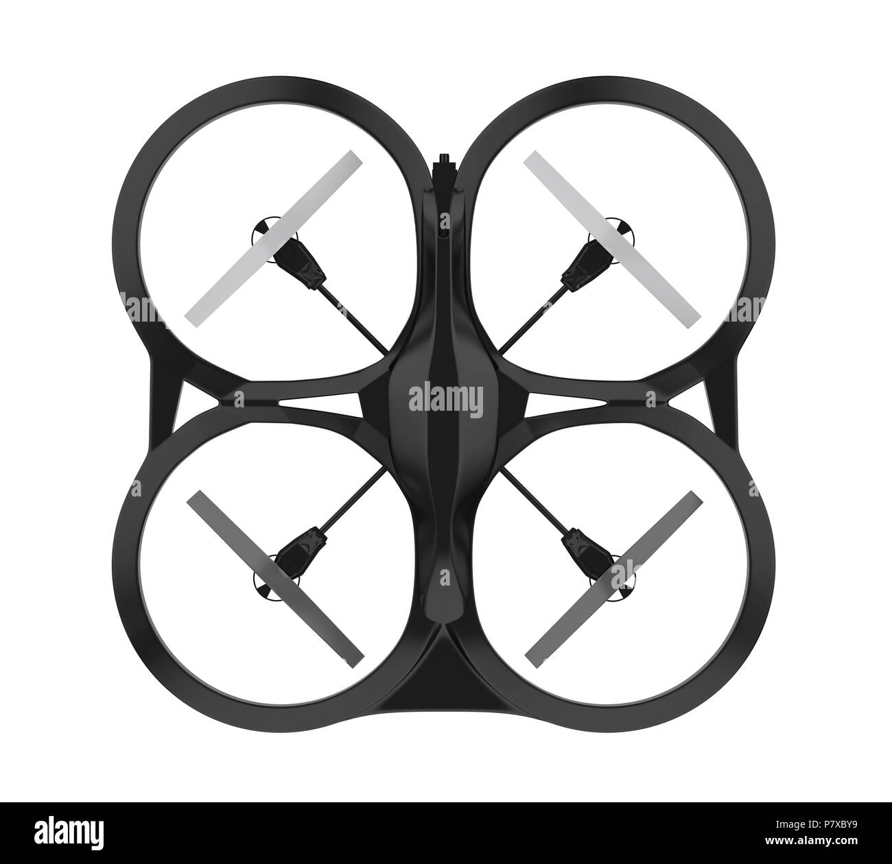 Quadcopter Drone isoliert Stockfoto