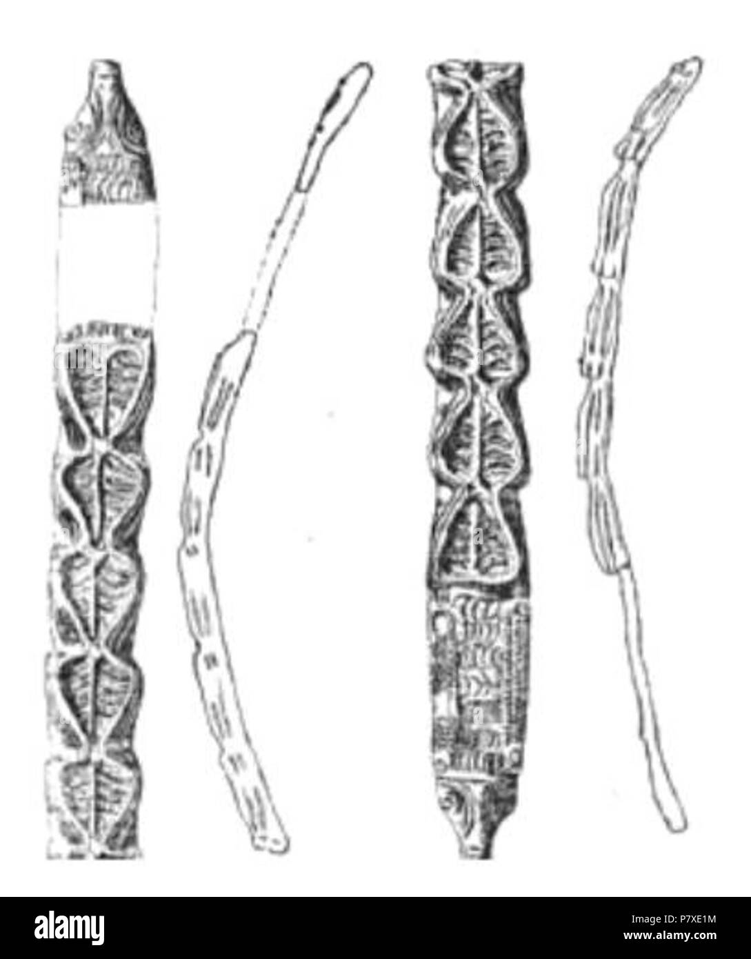 Englisch: Dacian Silber Schmuck, mit typischen Schlange - Kopf, archäologischen Funden aus Dârlos, Sibiu County (1926 Dârlos wurde in Tarnava Mare County) vgl. Rumänischen gelehrten Vasile Parvan, datiert Dacian La Tene. 1926 101 Dacian Silberschmuck aus Darlos - Sibiu Stockfoto
