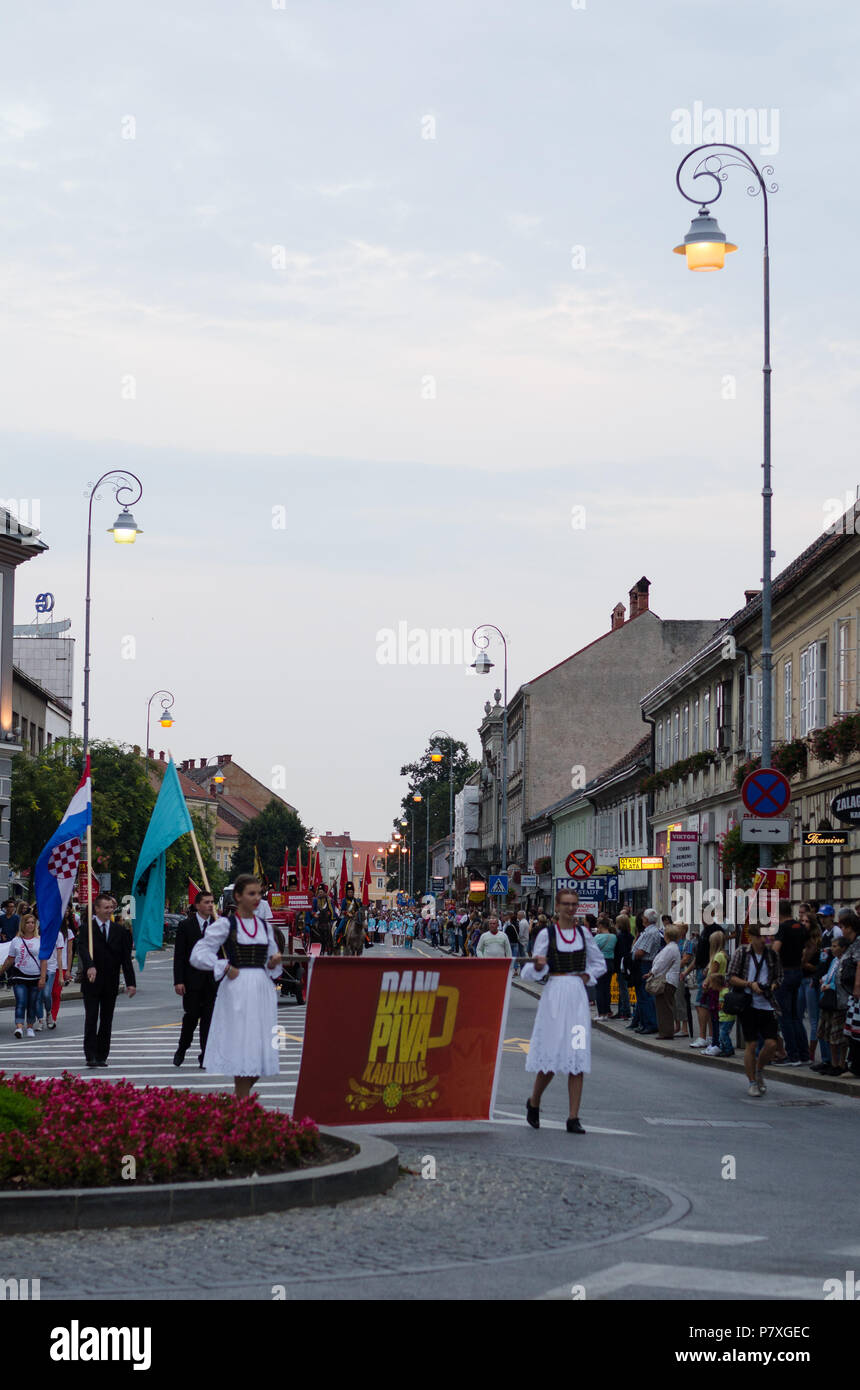 Beer Festival Parade in Karlovac/Kroatien Stockfoto