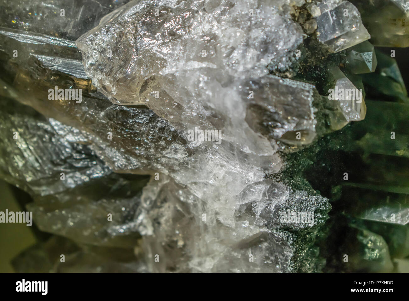 Stein Textur mineral fumurite in Quarz Mineralien Stockfoto