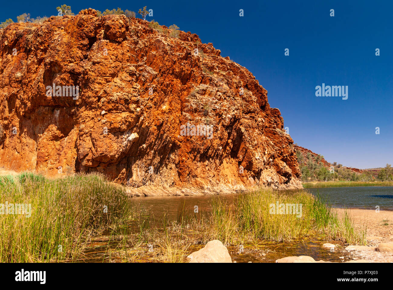 Glen Helen Gorge, West Macdonnell Bergkette, in der Nähe von Alice Springs, Northern Territories, Australien Stockfoto