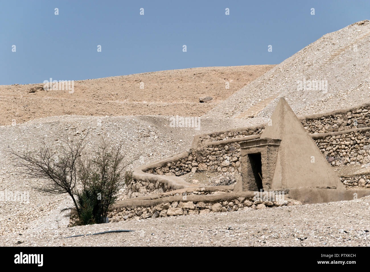 Grab des alten ägyptischen Handwerker, Sennedjem, in Deir el-Medina, der antiken ägyptischen Arbeiter in der Nähe des Tals der Könige, auf der West Bank des Nil Stockfoto