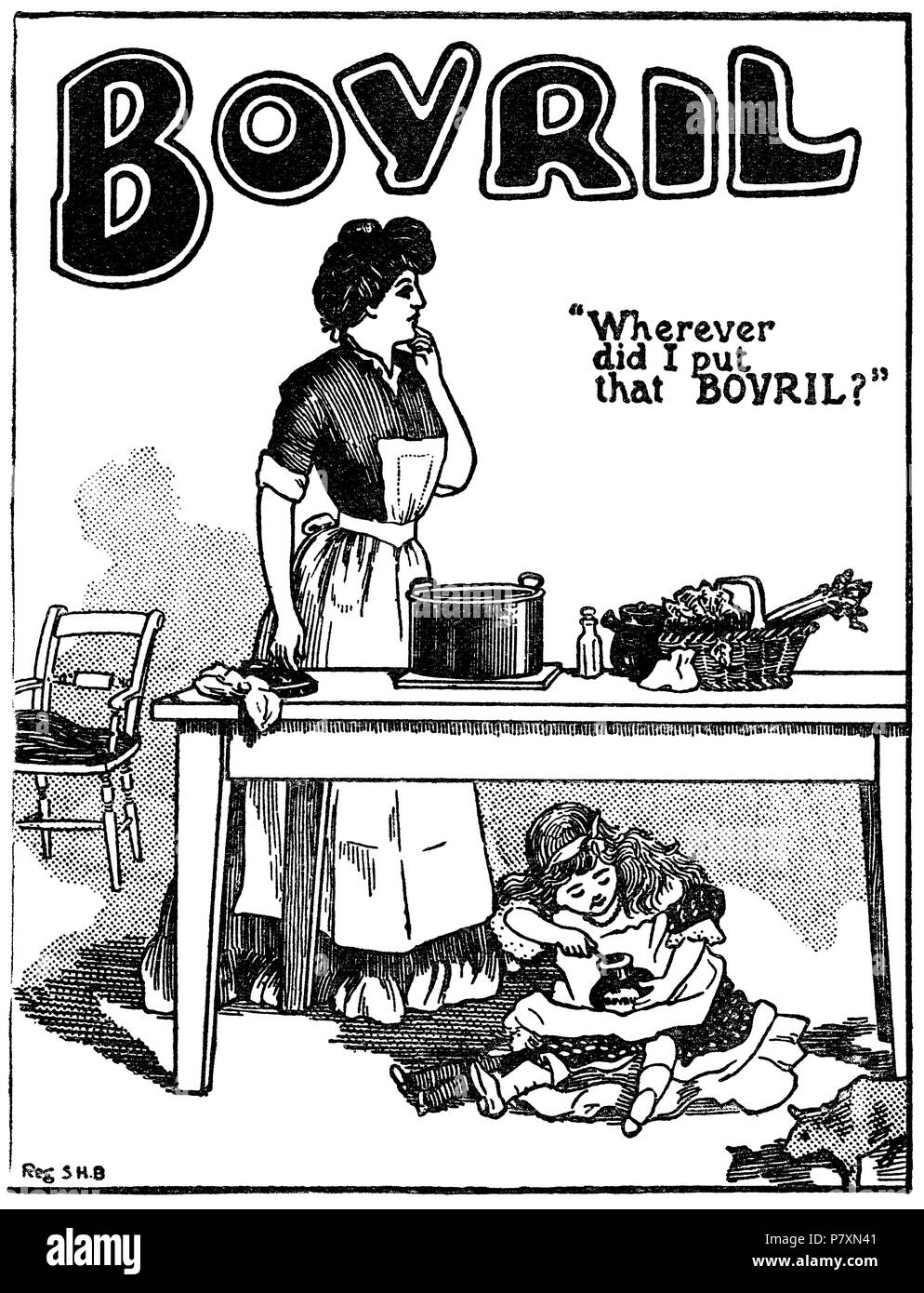 1904 britischen Werbung für Bovril beef Extrakt. Stockfoto
