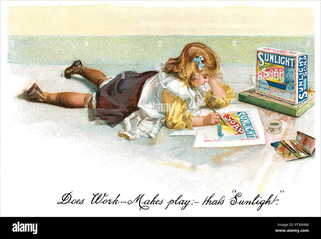 Jahrgang britische Zeitschrift für Sonnenlicht Seife. Stockfoto