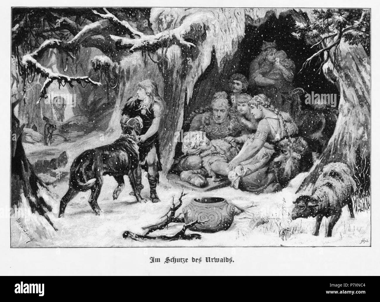 Eština: Ilustrace sester Marie eine Sophie Görlich z knihy "Der altdeutsche Volksstamm der Quaden" Heiricha Kirchmayra z roku 1888. Englisch: Illustrationen von Marie und Sophie Görlich aus Buch 'Der altdeutsche Volksstamm der Quaden" durch Heirich Kirchmayr 1888 veröffentlicht. 1. Januar 1888 131 Der altdeutsche Volksstamm der Quaden 10 Stockfoto