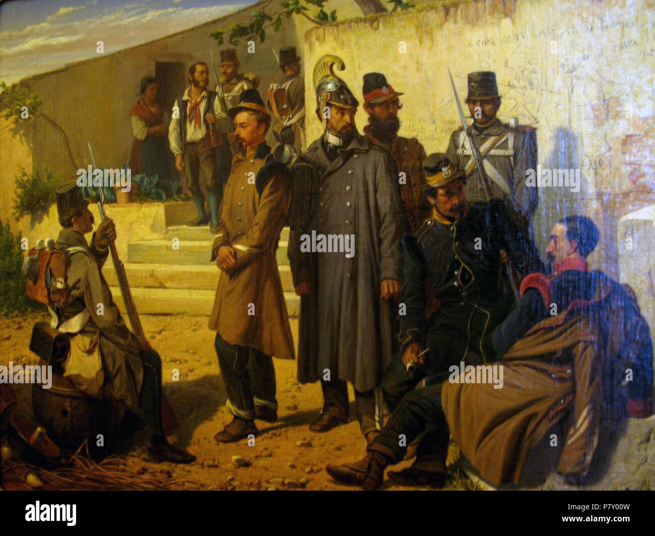 English: Gefangene Piemontesen in Vicenza 1848. 1848 333 Richter Gefangene Piemontesen in Vicenza 1848 Stockfoto