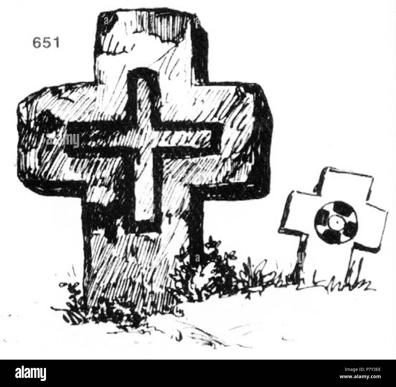 : 651. . -, . ,,,. . ,, 1860. - 1800-1830. -. ;. (1,5). . ,, []. : 39 x 32 x 6. 22. Iv.1921. (. 10. 56.). 22. April 1921 209 Ivan Enchev-Vidyu bulgarischen Kreuze 651 Stockfoto