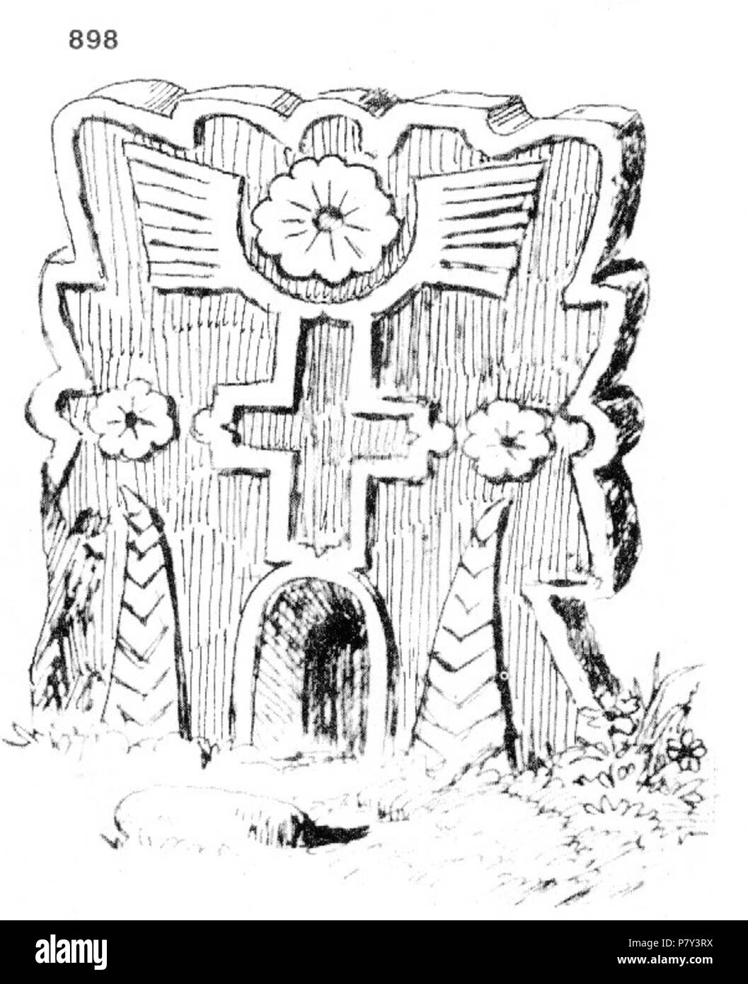 : 898. , 1872. ;:,,,. : 55x40x17. ". '. 4. V. 1930. (. 13. 10.). 4. August 1930 210 Ivan Enchev-Vidyu bulgarischen Kreuze 898 Stockfoto