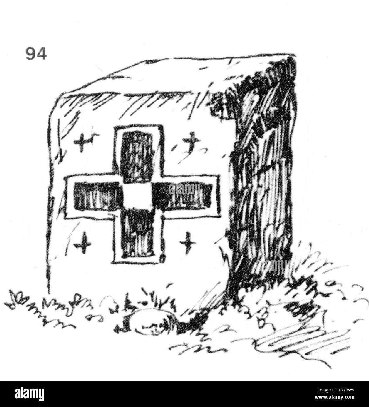 : 94. 50 x 42 x 20; 20-30 -. . ,. 7. VIII. 1930. (. 14. 56.). 7. August 1930 210 Ivan Enchev-Vidyu bulgarischen Kreuze 94 Stockfoto