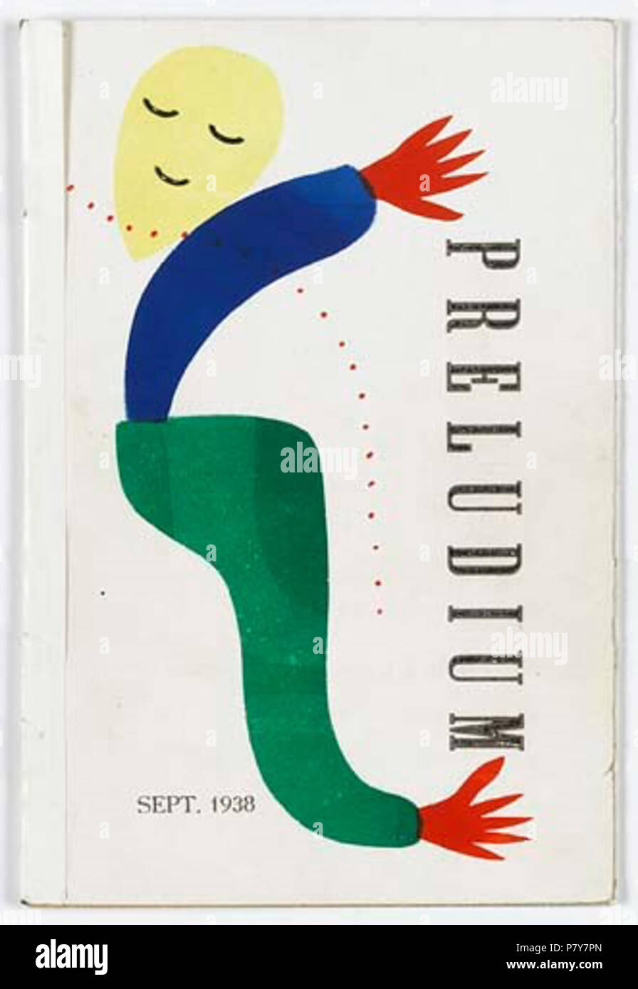 Englisch: Magazin von H. N. Werkman, September 1938, in der Sammlung des Stedelijk Museum. 1938 194 HNW preludium Abdeckung Stockfoto