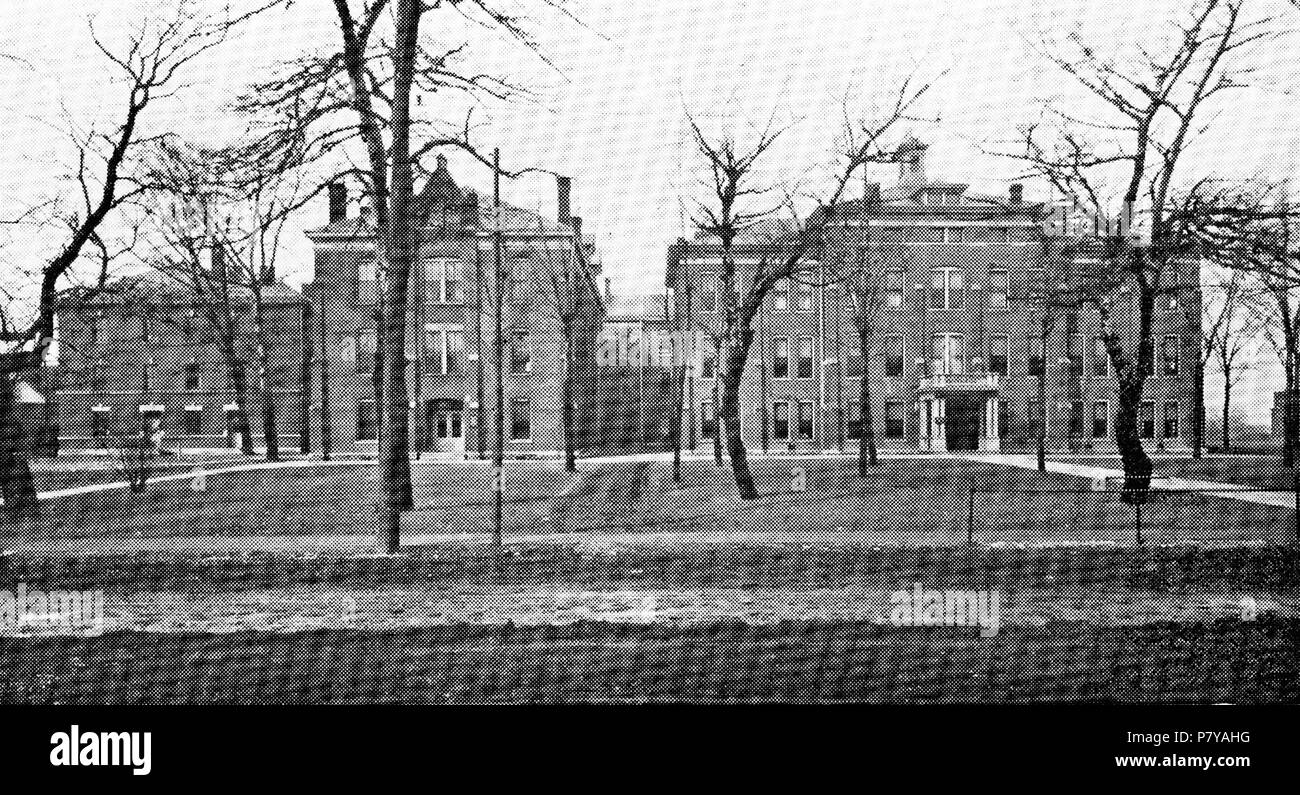 Englisch: Platte aus dem Buch "damit wir es nicht vergessen: die Schwestern von der Vorsehung von Saint Mary-of-the-Woods im Bürgerkrieg Service' von Mary Gassville Tasse. Originale Bildunterschrift: "Das Militärkrankenhaus während des Bürgerkriegs, Indianapolis, Indiana. 199 Krankenhaus (Nicht zu Vergessen die Schwestern von der Göttlichen Vorsehung in Bürgerkrieg Service) Stockfoto