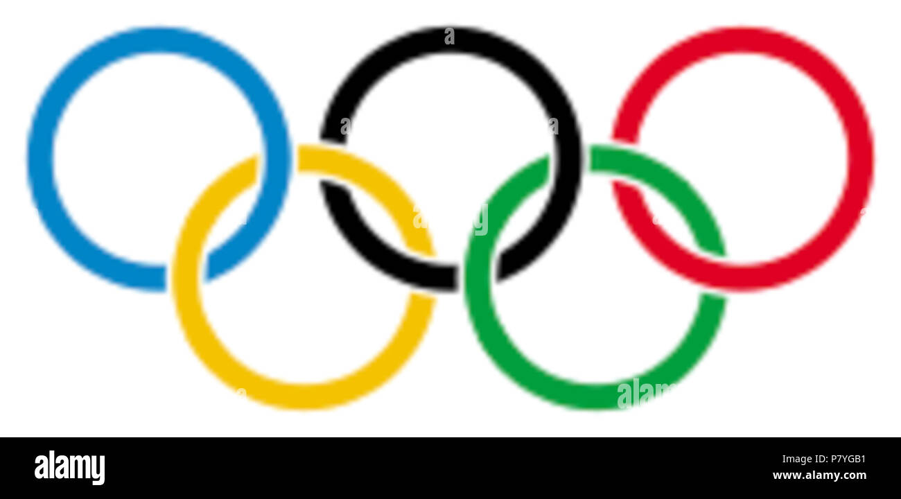 293 Olympische Ringe Stockfoto