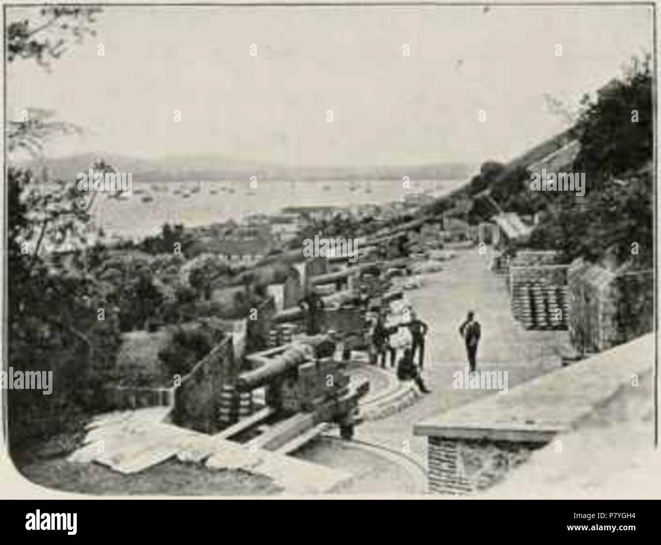 Englisch: 'Gibraltar Batterie - John L. Stoddard Vorträge", von John L. Stoddard. 30. Juli 2012 294 One-Of-Many-Batteries Stockfoto