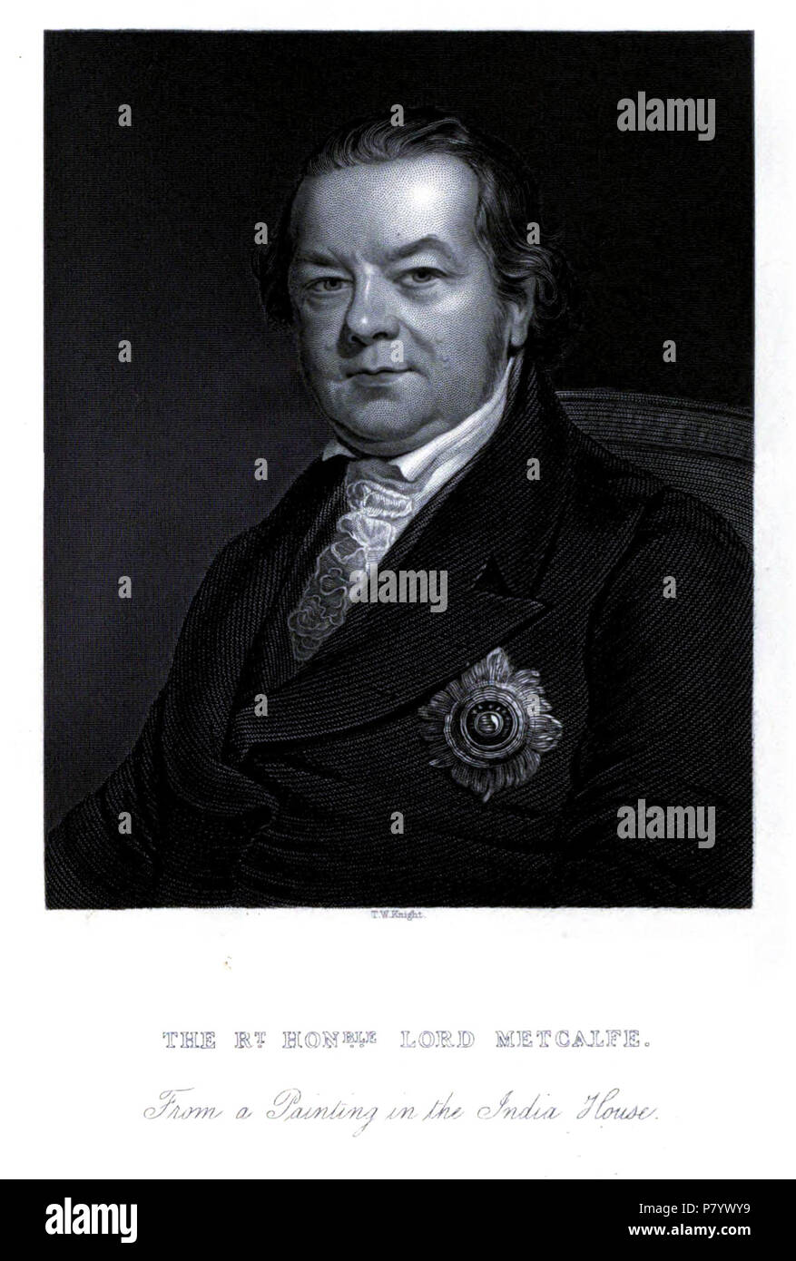 Charles Theophilus Metcalfe, 1st Baron Metcalfe, Bt, KCB, PC (30. Januar 1785 - 5. September 1846). 1860 249 Herr Metcalfe Stockfoto