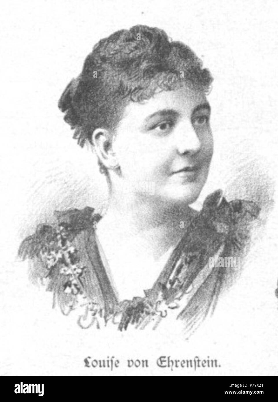 Englisch: Portrait von Louise Ehrenstein (1867-1944), österreichische Opernsängerin. 10. September 1891 250 Louise Ehrenstein 1891 Eigner Stockfoto