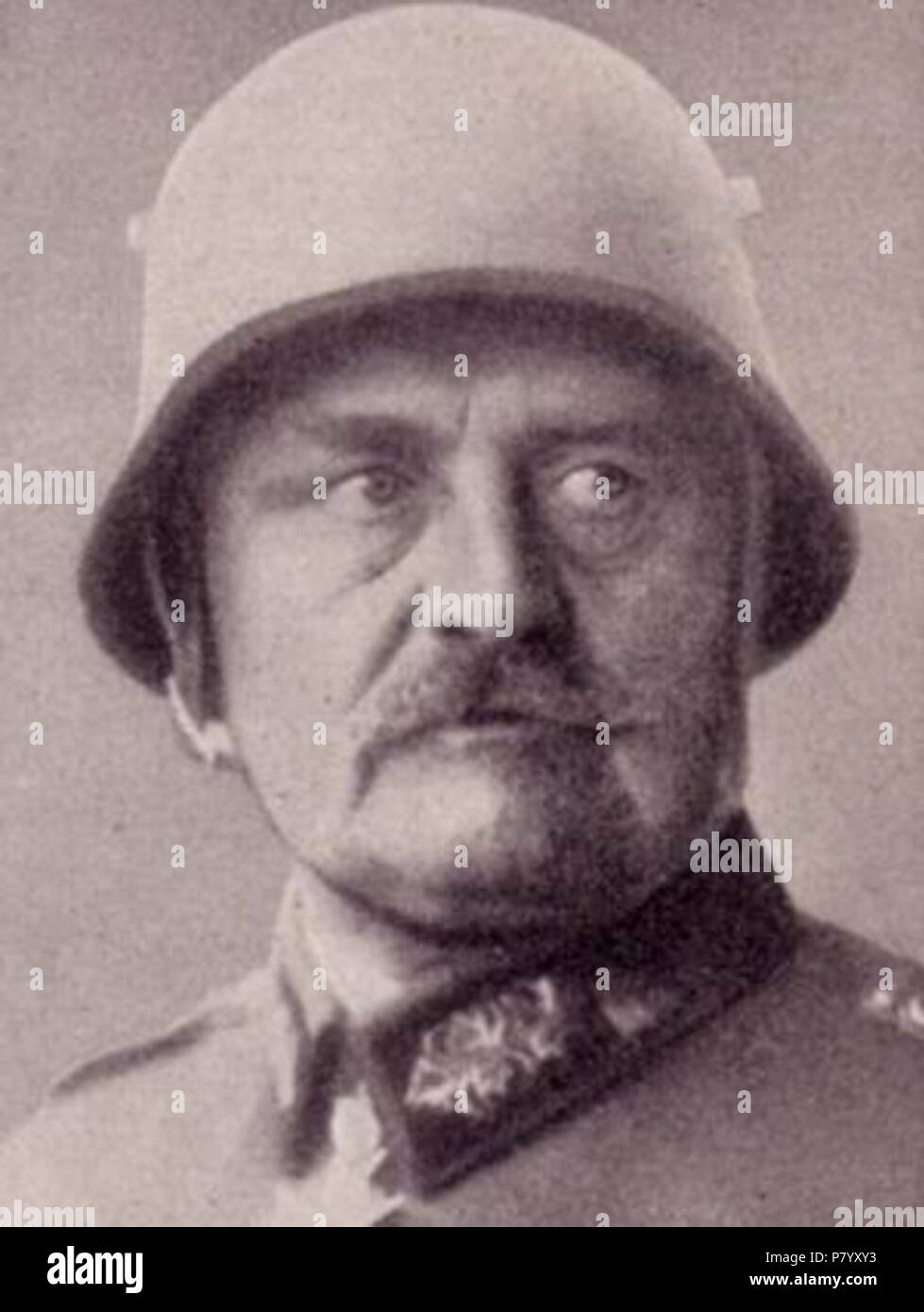 Englisch: Deutsche allgemeine Arnold Lequis, Kommandeur der 12 Infanterie Division in der Schlacht von Caporetto Italiano: Il maggior generale Arnold Lequis, Comandante della XII divisione.tedesca alla battaglia di Caporetto. Zwischen 1917 und 1918 254 Maggior generale Arnold Lequis Stockfoto