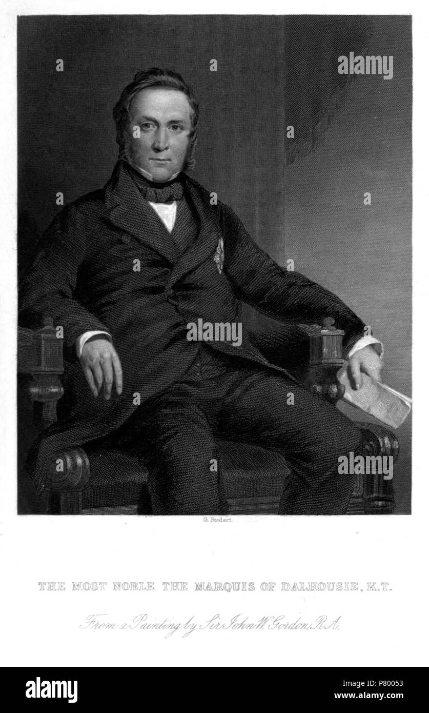 James Andrew Broun-Ramsay, 1 Dalhousie KT, PC (22. April 1812 - 19. Dezember 1860). 1860 261 Marquis von Dalhousie Stockfoto